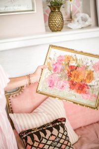 Inspired Idea: How to Transform Your Boring Mantle into a Vintage, Blush Pink Dream