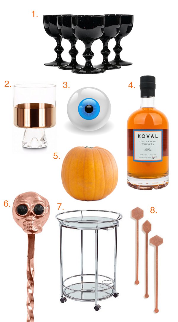Halloween & Autumn Bar Cart Styling with some of our favorite spooky cocktails!
